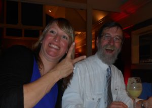 Tijdens de bruiloft van Glenn en Cynthia